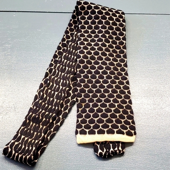 Vintage men's all wool Jaeger tei. Black and cream made In Italy. - Picture 1 of 4